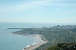 Folkestone from Capel-le-Ferne with the Dungeness power station in the far distance
